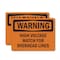 Signmission High Voltage Watch For Overhead Lines OSHA Warning Sign, Plastic, 14in W x 10in L, 2PK OS-2PACK-WS-P-1014-L-12183 - alternate 1